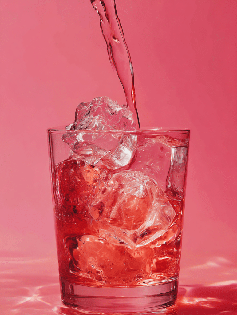 Apple Cider Vinegar and Cranberry Juice 4 apple cider vinegar and cranberry juice being poured