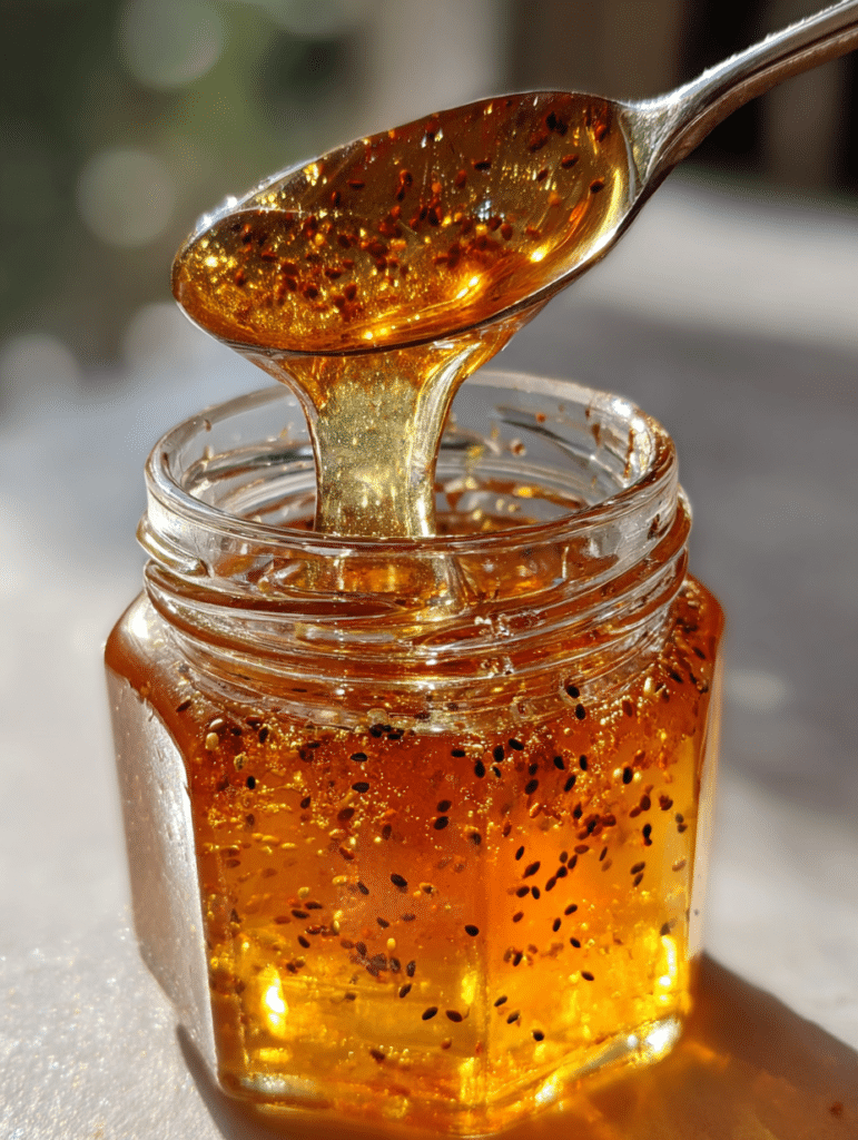 Canaan honey trick with raw honey and black seed in jar