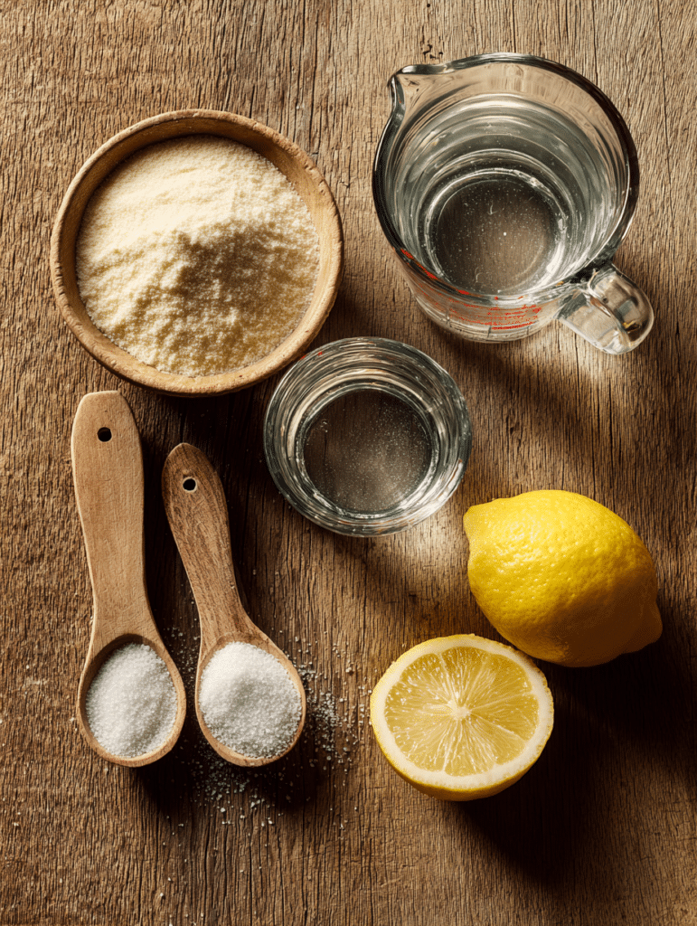Dr Ashton gelatin recipe ingredients on wooden counter