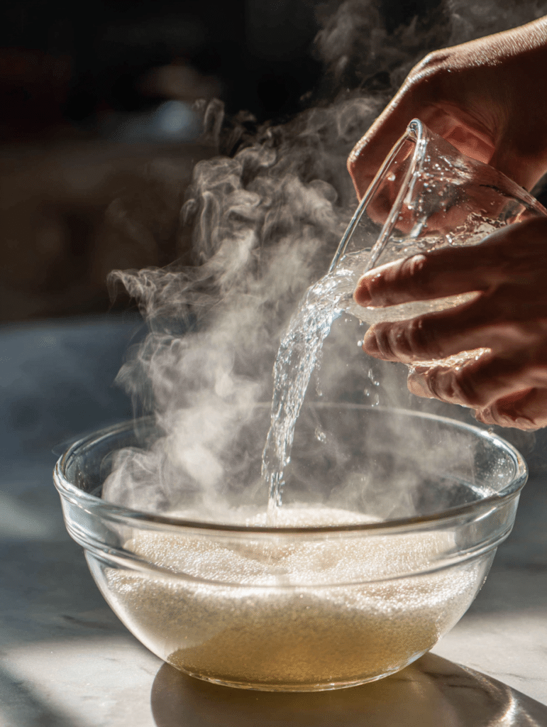 Mixing Dr Oz gelatin weight loss recipe in bowl