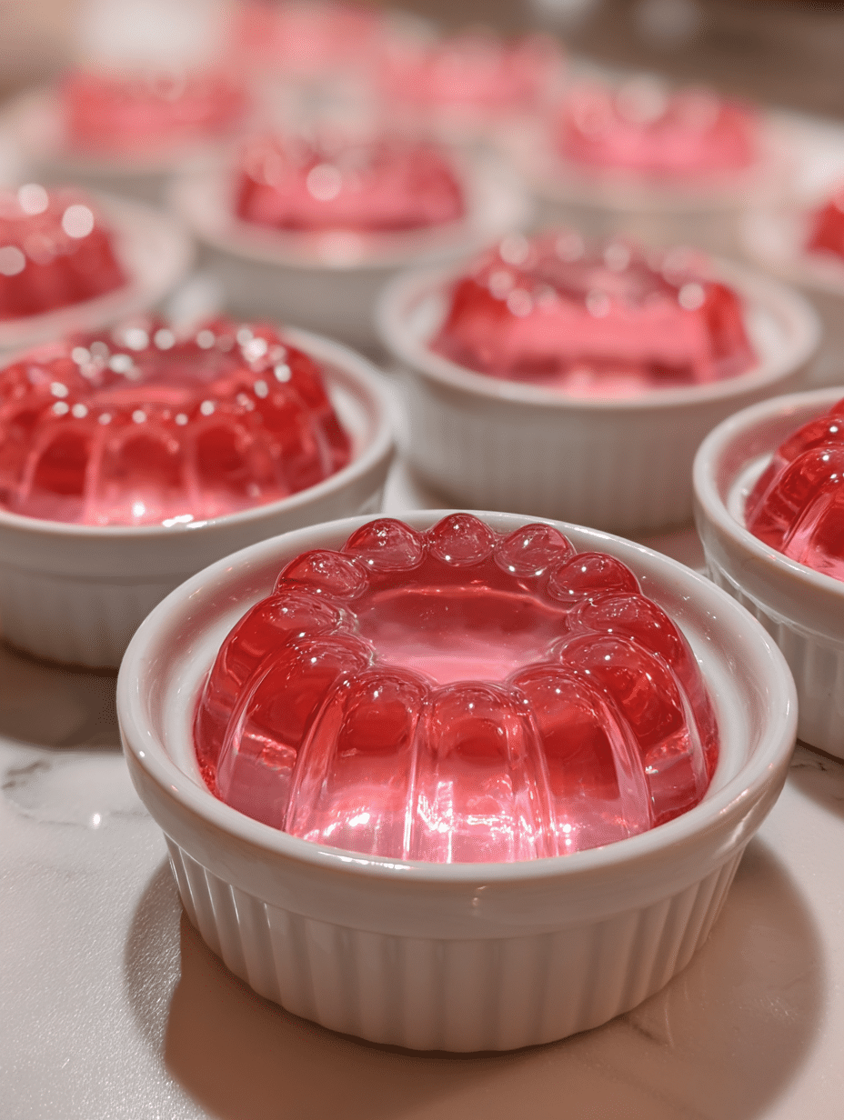 serving the gelatin trick for weight loss in ramekins, sprinkled with lemon zest