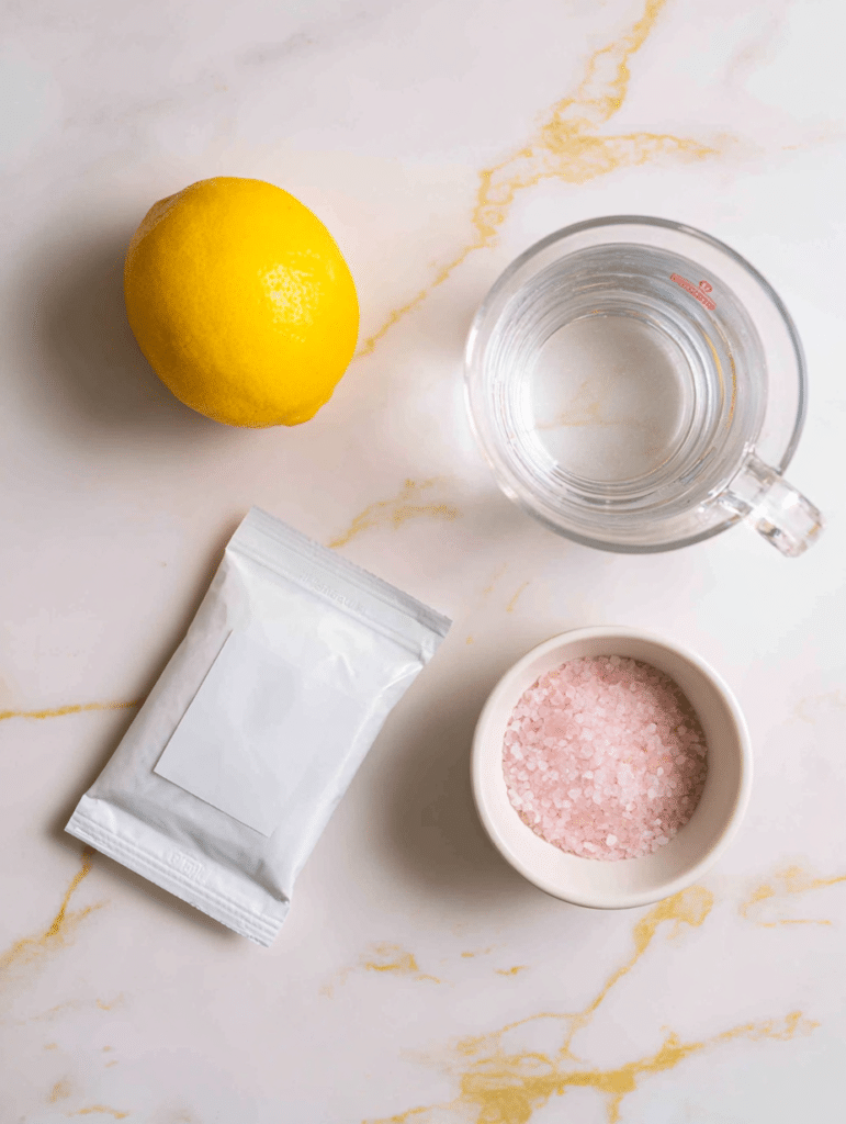 gelatin weight loss recipe ingredients flat lay