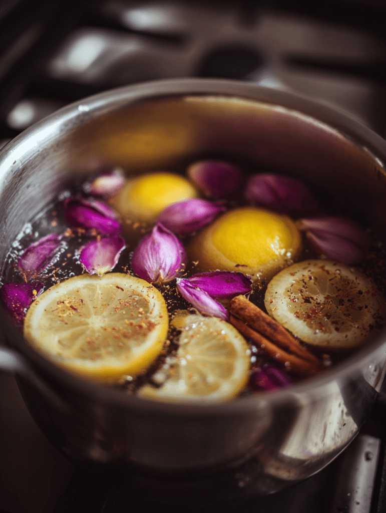 Purple Peel Weight Loss 4 Purple peel weight loss tea simmering in saucepan