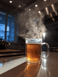 Jillian Michaels gelatin recipe in a steaming mug