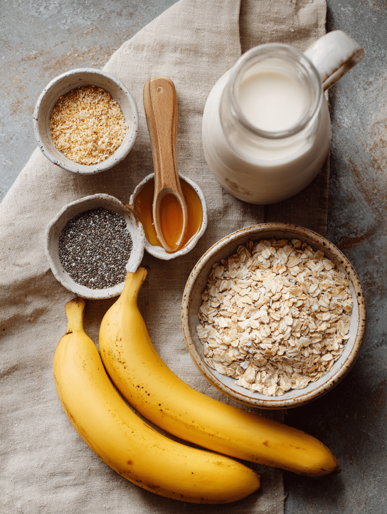 banana overnight oats ingredients