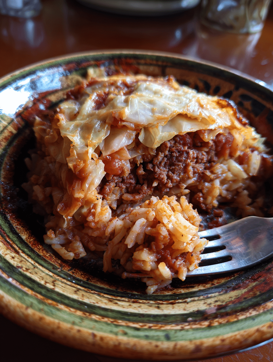 Cabbage Roll Casserole 3 cabbage roll casserole baked in dish