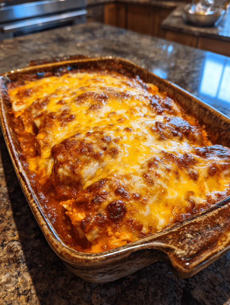 chicken enchiladas casserole baked with tortillas chicken and enchilada sauce